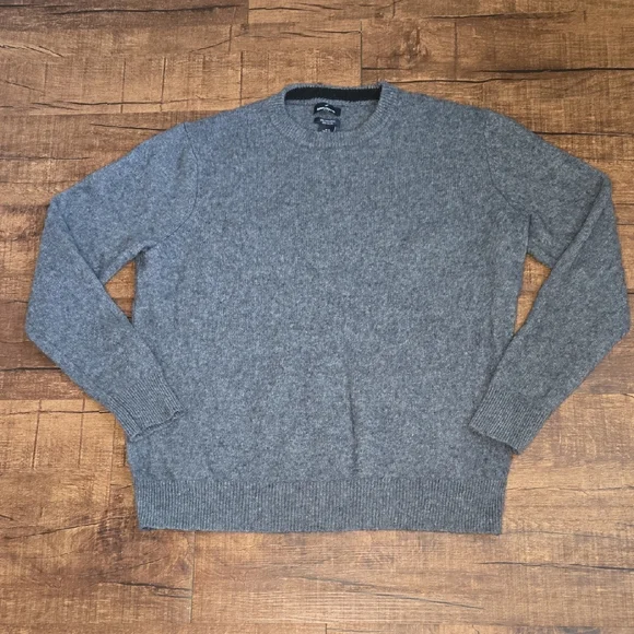Daniel Hechter Grey Lambswool Crewneck Sweater Classic Minimalist Quiet Luxury - Picture 2 of 5